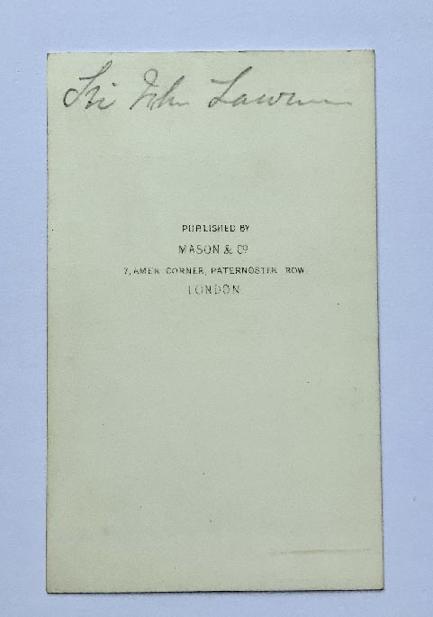 1860's carte de visite photograph by Mason & Co London, of Sir John Lawrence